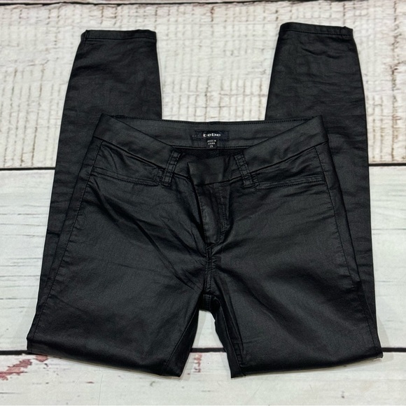 BEBE Black stretchy women’s skinny pants size 25 - Picture 9 of 16